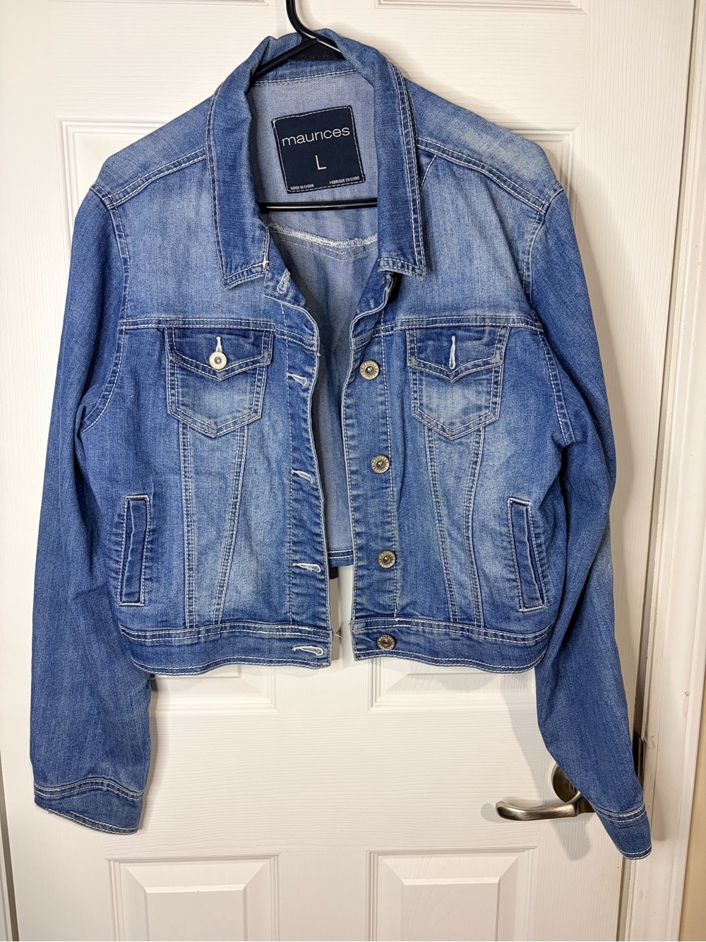 Maurices Light Blue Denim Jacket - Women's Jean Jacket